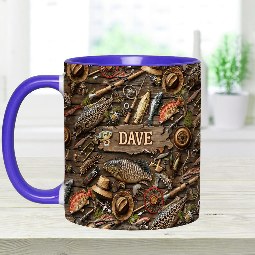 Love Fishing - Personalized Fishing Accent Mug