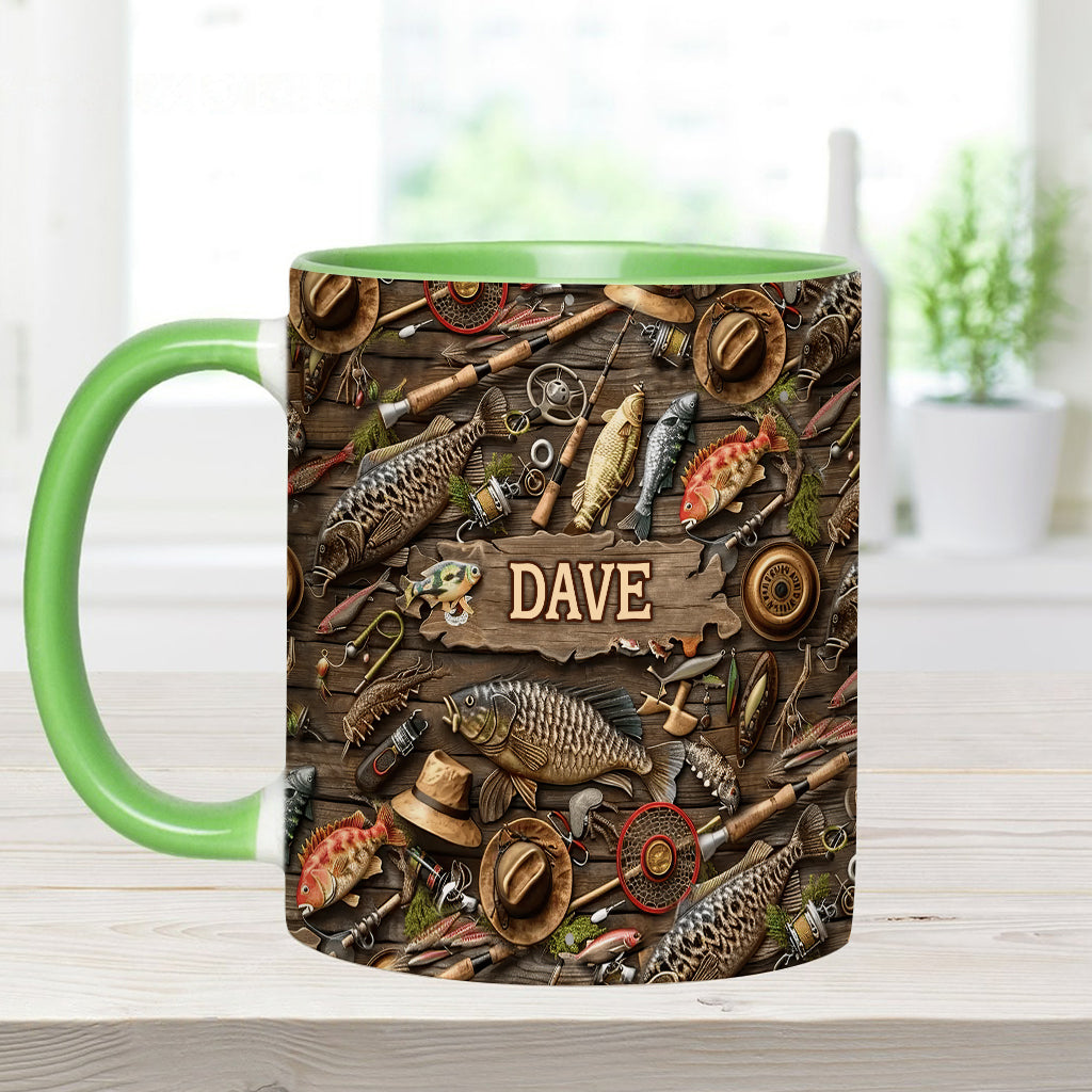 Love Fishing - Personalized Fishing Accent Mug