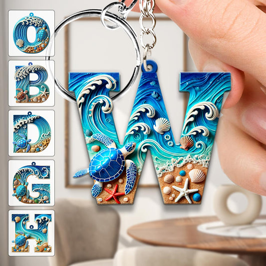 Love Turtle - Personalized Turtle Keychain