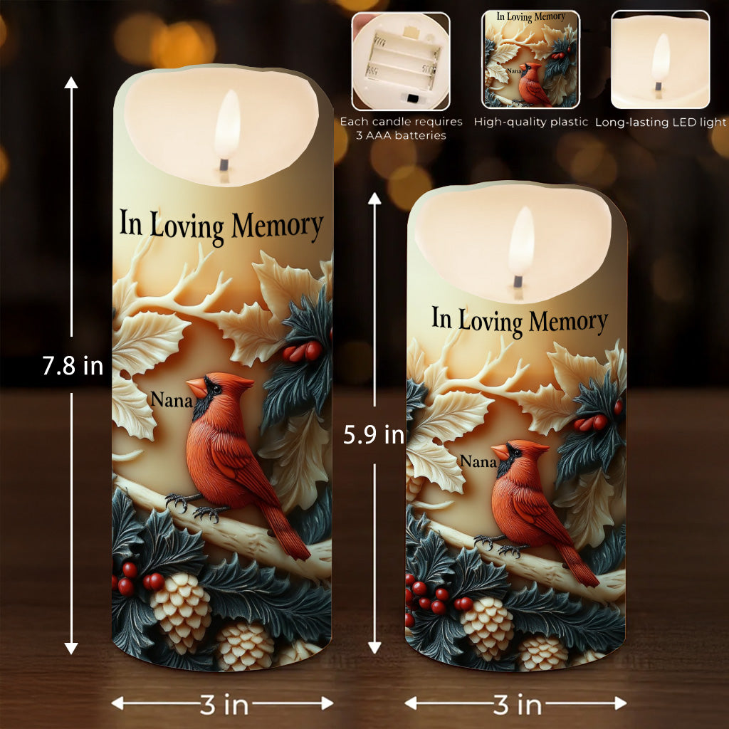 Christmas Memory - Personalized Memorial Flameless Candle
