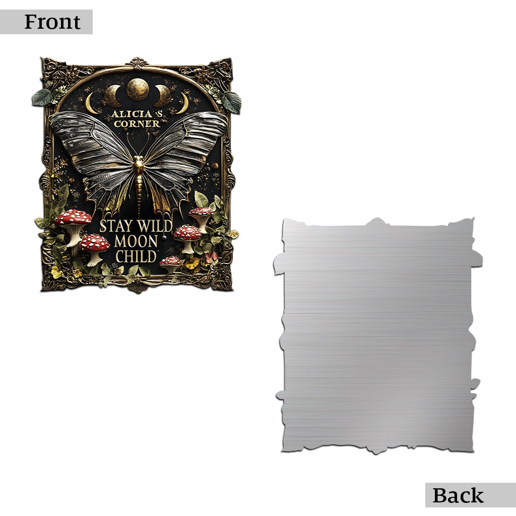 Stay Wild Moon Child - Personalized Hippie Cut Metal Sign