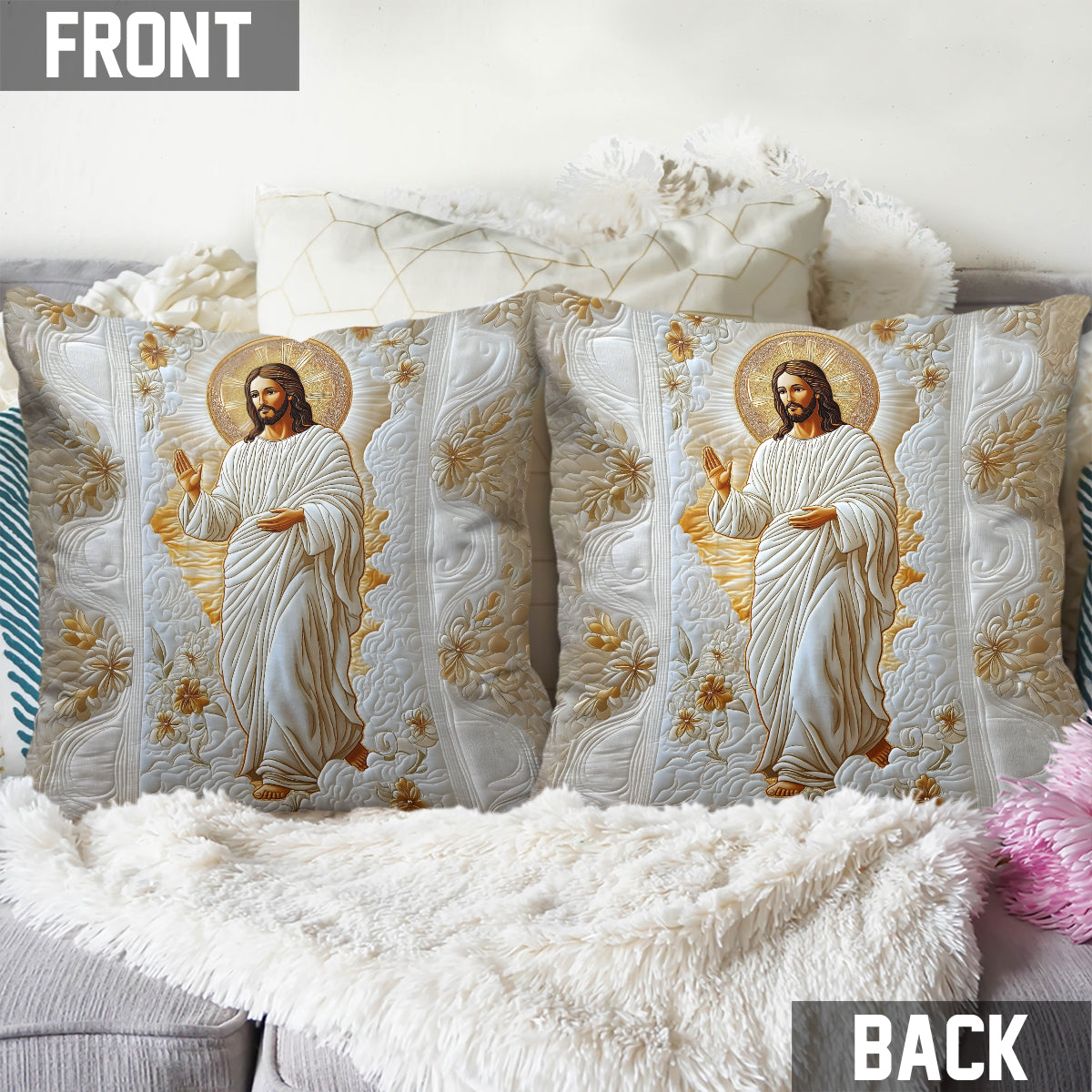Faith Hope Love - Christian Throw Pillow