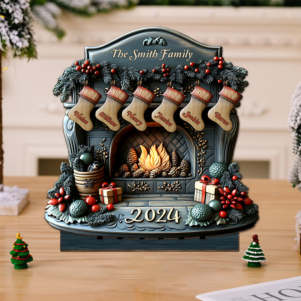 Hanging Stocking - Personalized Family 1 Layered Big Freestanding