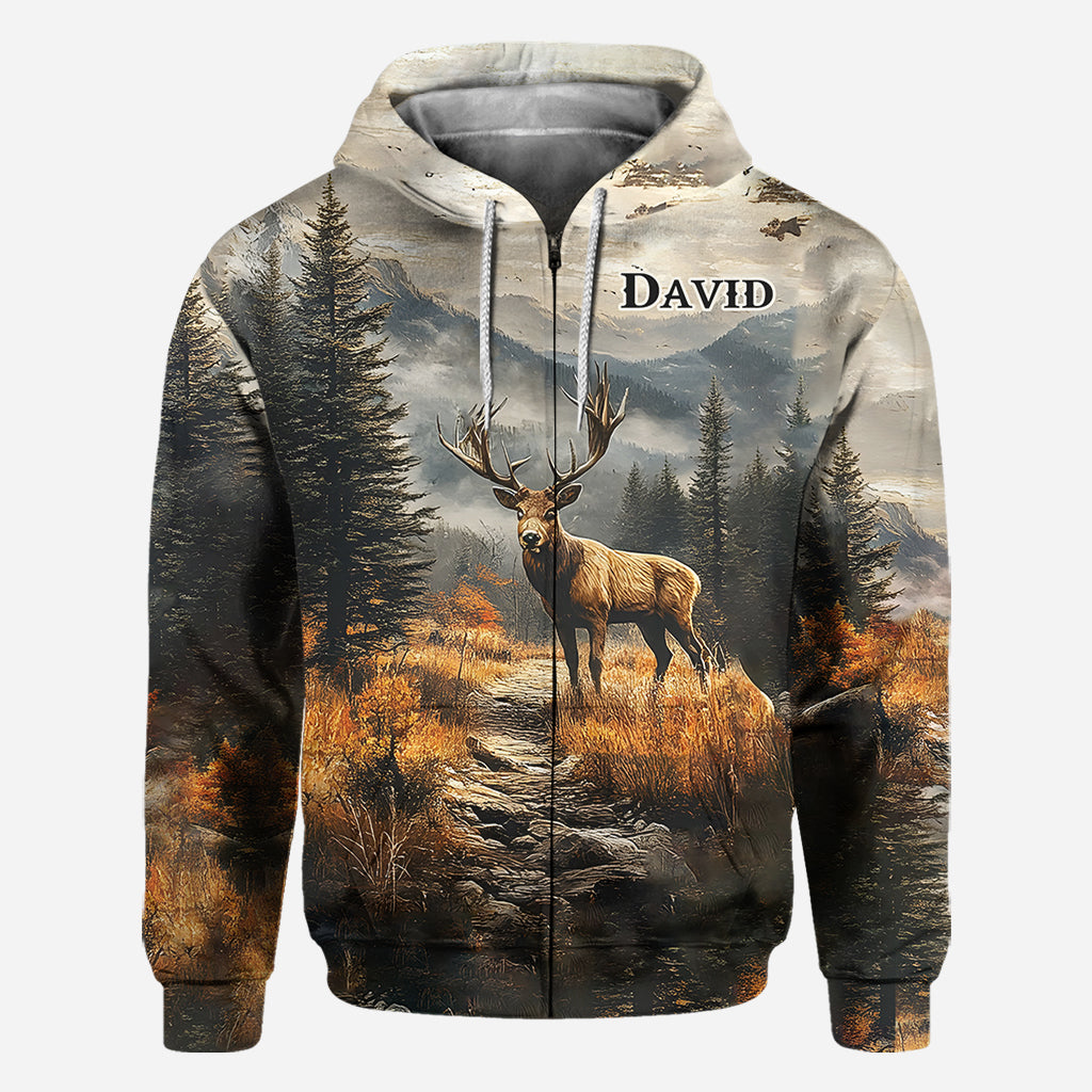 Any Name Beautiful Deer - Personalized Hunting All Over Shirt