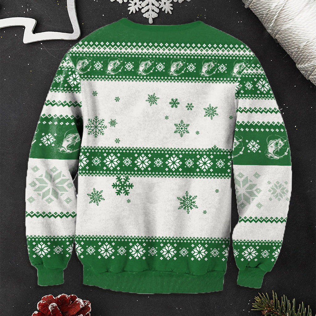 Merry Fishmas - Personalized Fishing Ugly Sweater