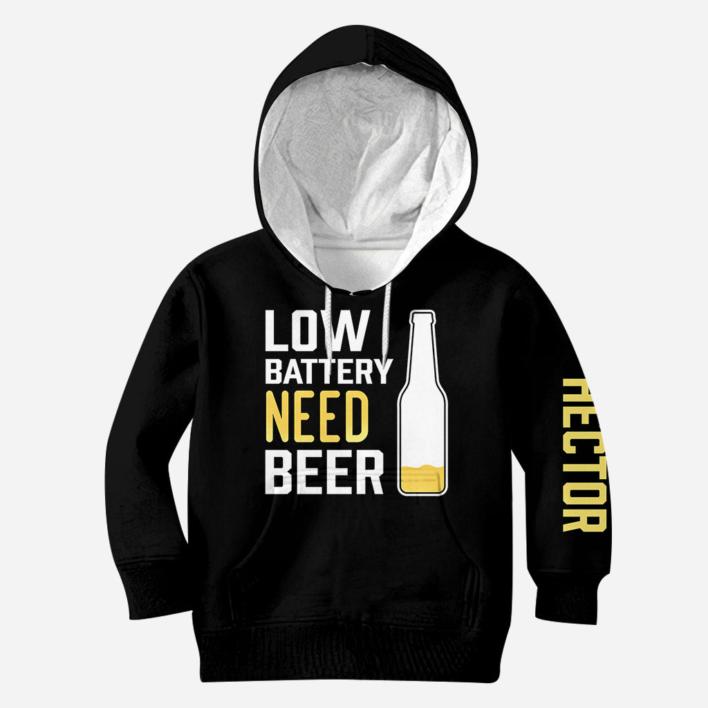 Low Battery Need Beer - Personalized Beer All Over Shirt