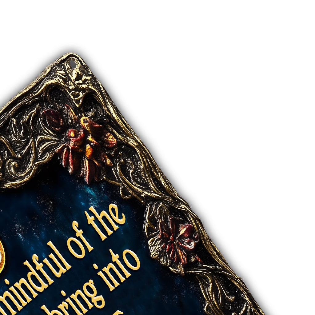 Check Your Energy - Personalized Hippie Cut Metal Sign