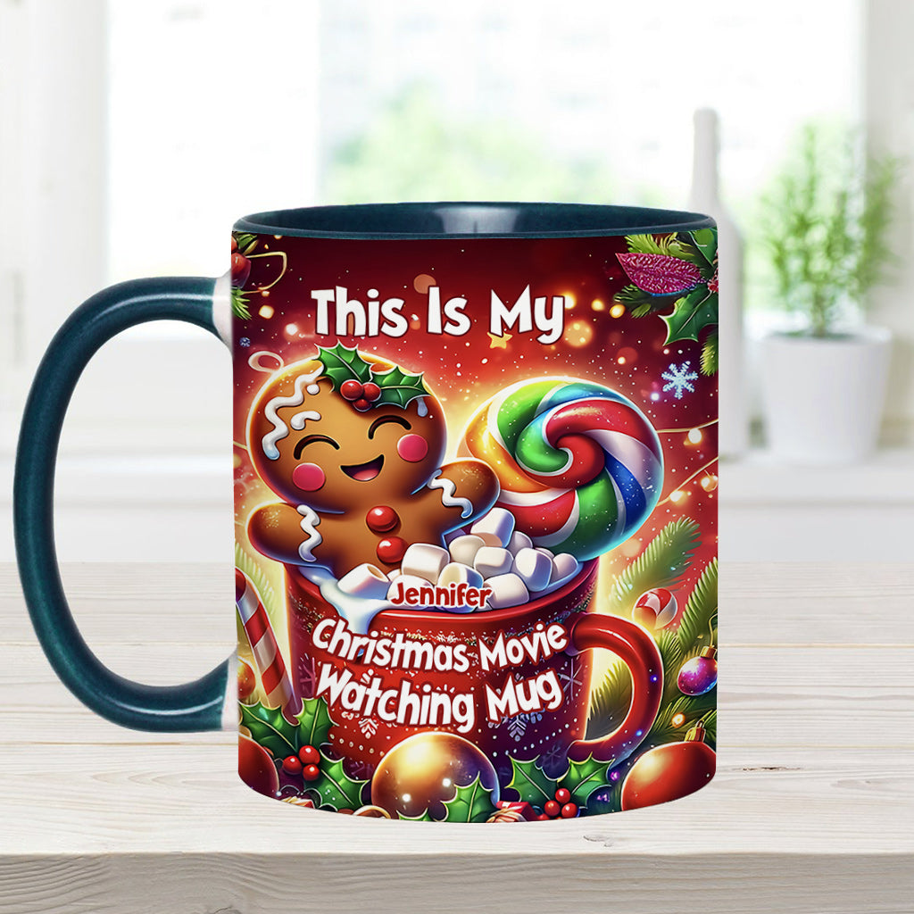 Movie Watching Mug - Personalized Accent Mug