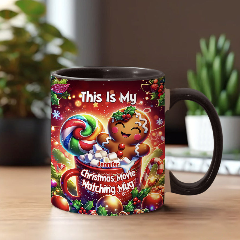 Movie Watching Mug - Personalized Accent Mug