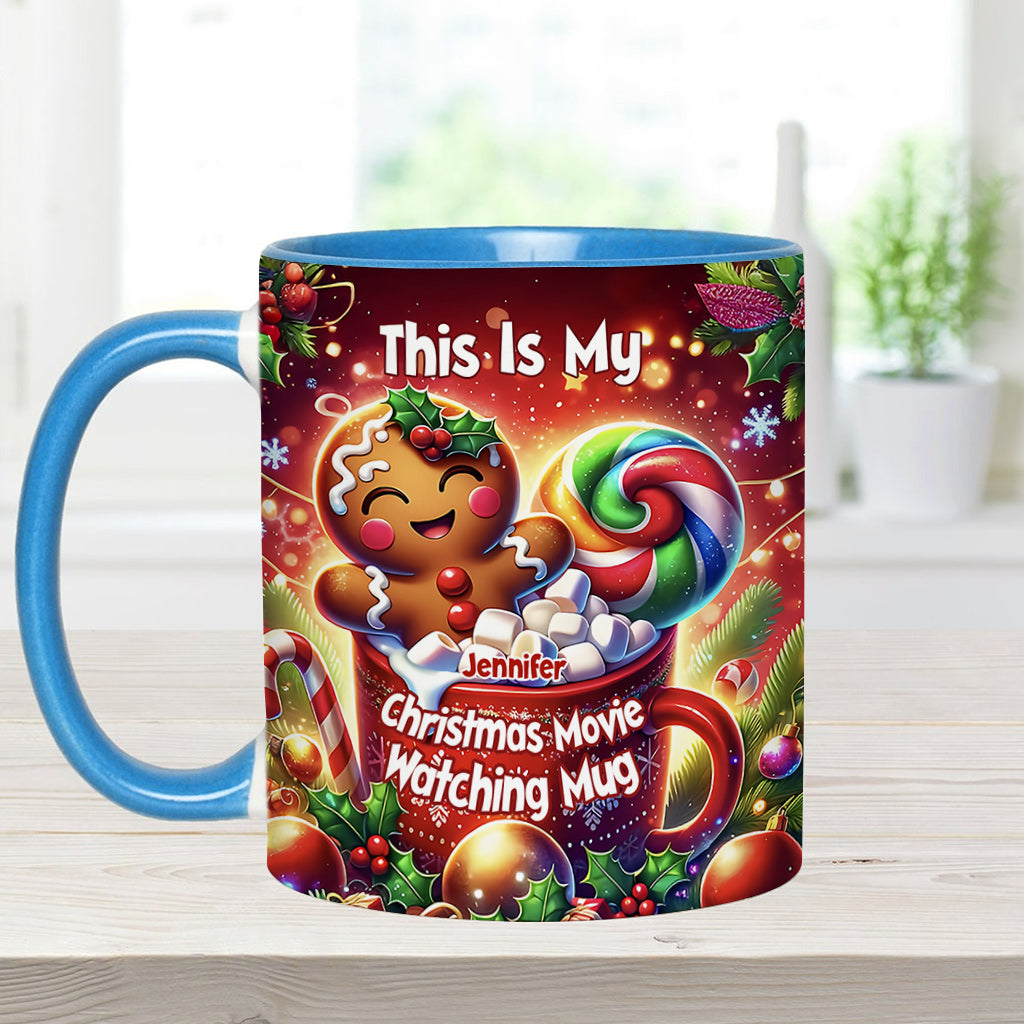Movie Watching Mug - Personalized Accent Mug