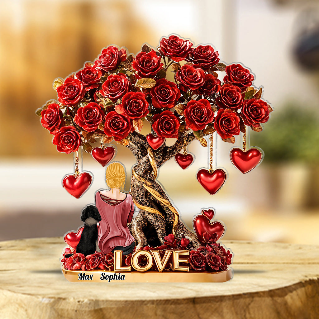 Dog Mom Dog Dad - Personalized Dog Custom Shaped Acrylic Plaque