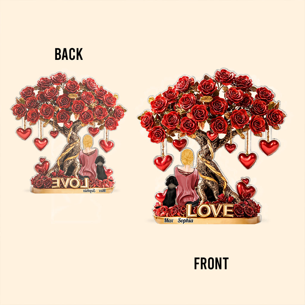 Dog Mom Dog Dad - Personalized Dog Custom Shaped Acrylic Plaque