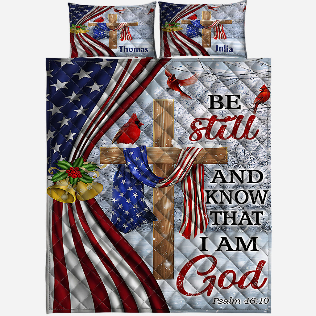 Be Still - Personalized Christian Quilt Set