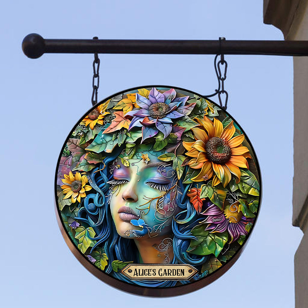 My Garden - Personalized Gardening Round Metal Sign