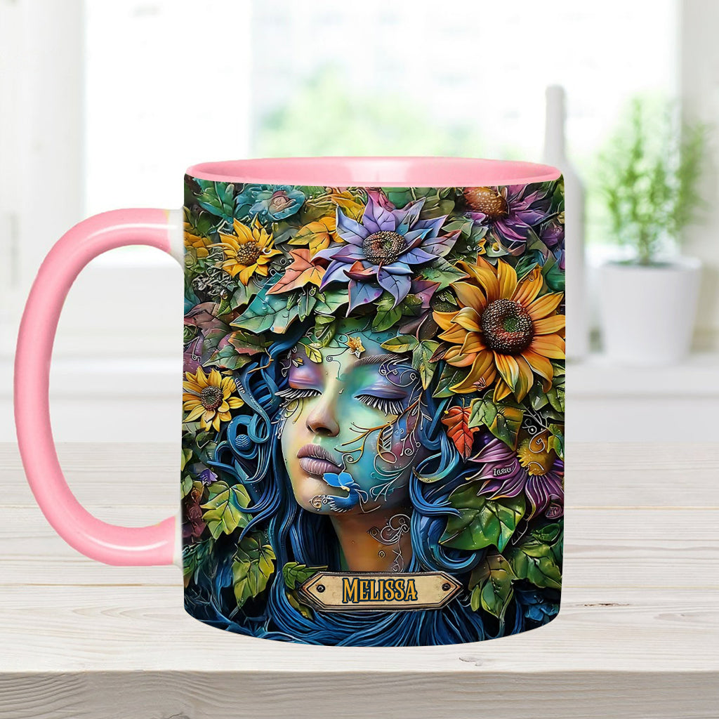 Floral Lady - Personalized Gardening Accent Mug