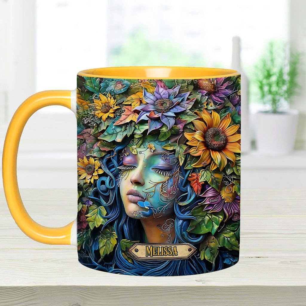 Floral Lady - Personalized Gardening Accent Mug