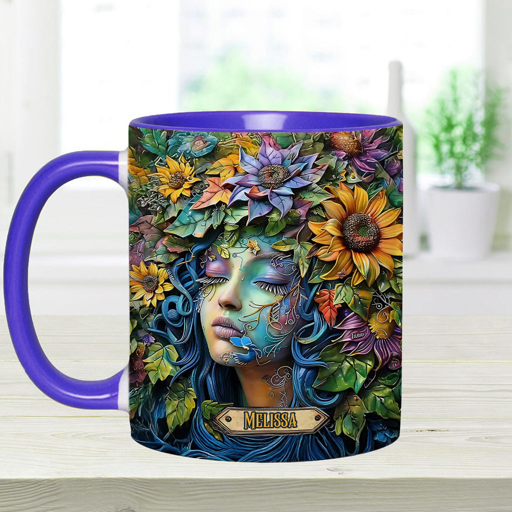 Floral Lady - Personalized Gardening Accent Mug