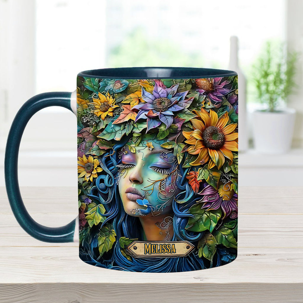 Floral Lady - Personalized Gardening Accent Mug