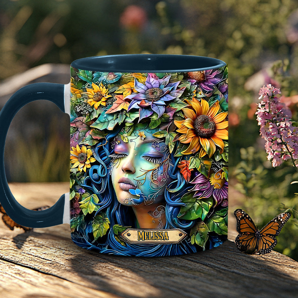 Floral Lady - Personalized Gardening Accent Mug