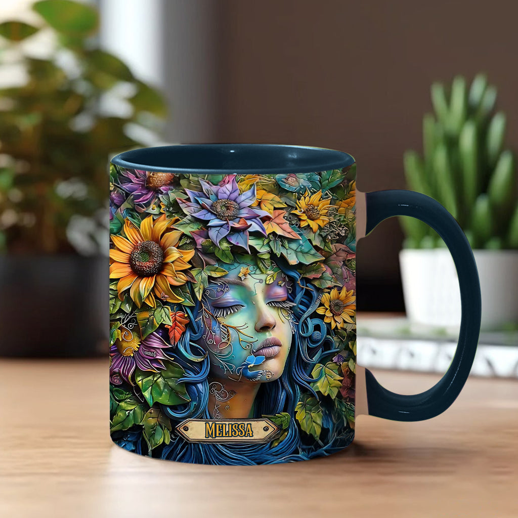 Floral Lady - Personalized Gardening Accent Mug