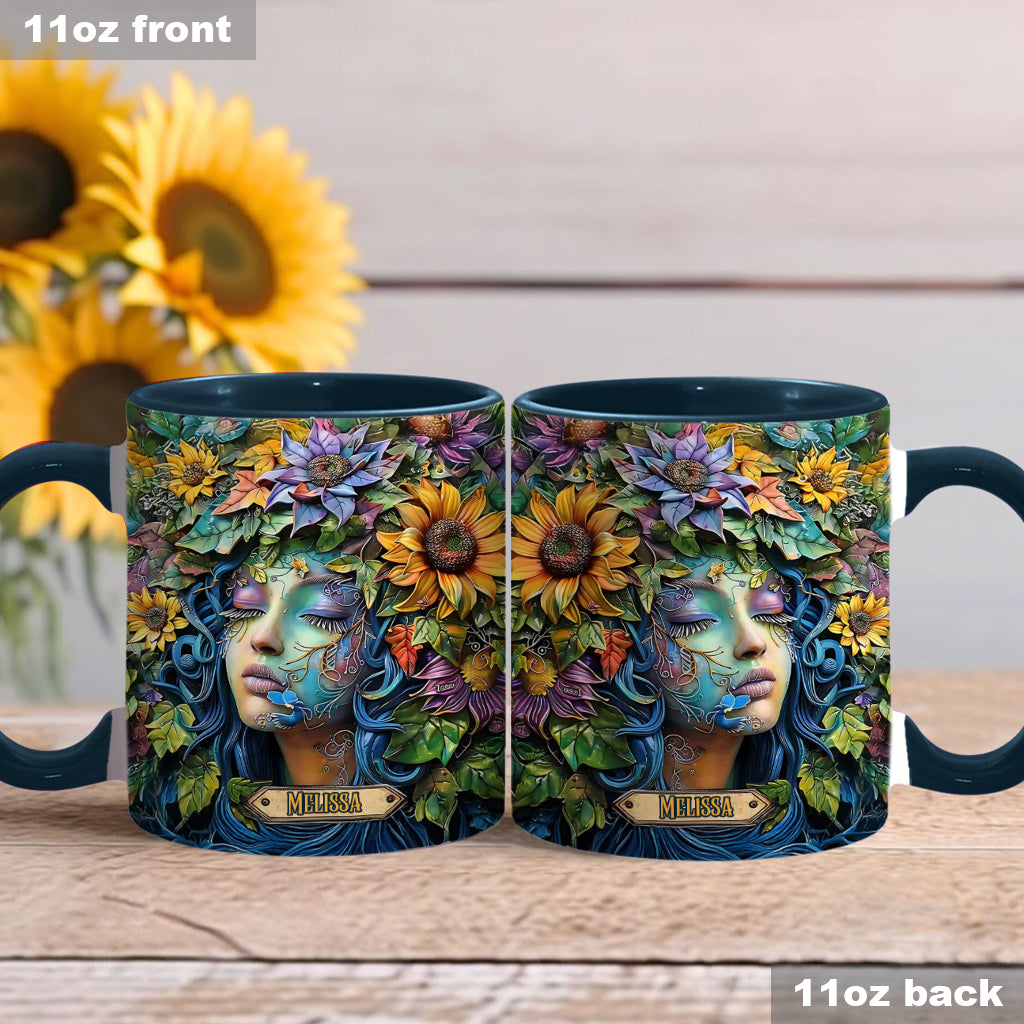 Floral Lady - Personalized Gardening Accent Mug