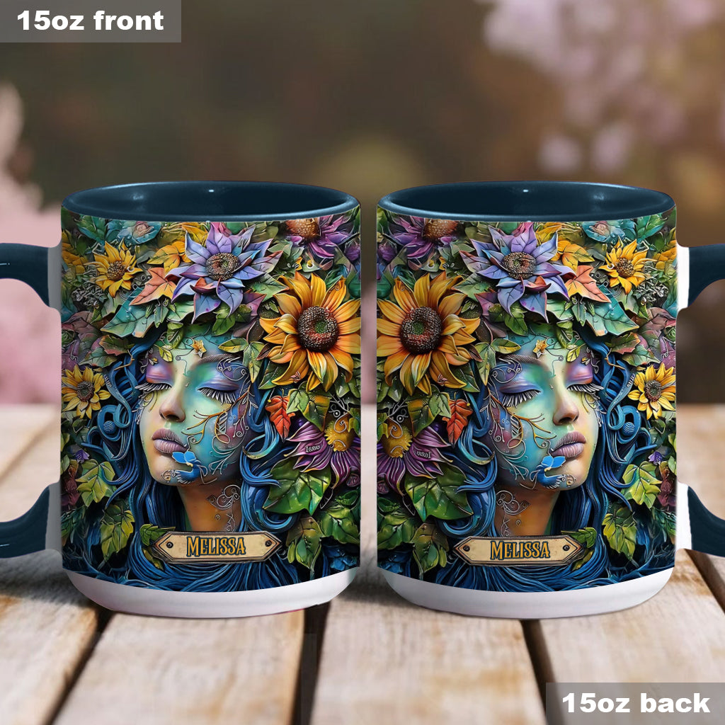 Floral Lady - Personalized Gardening Accent Mug