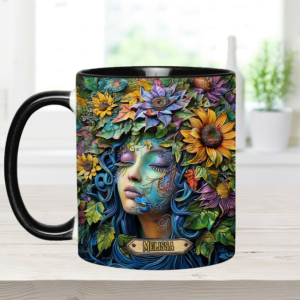 Floral Lady - Personalized Gardening Accent Mug