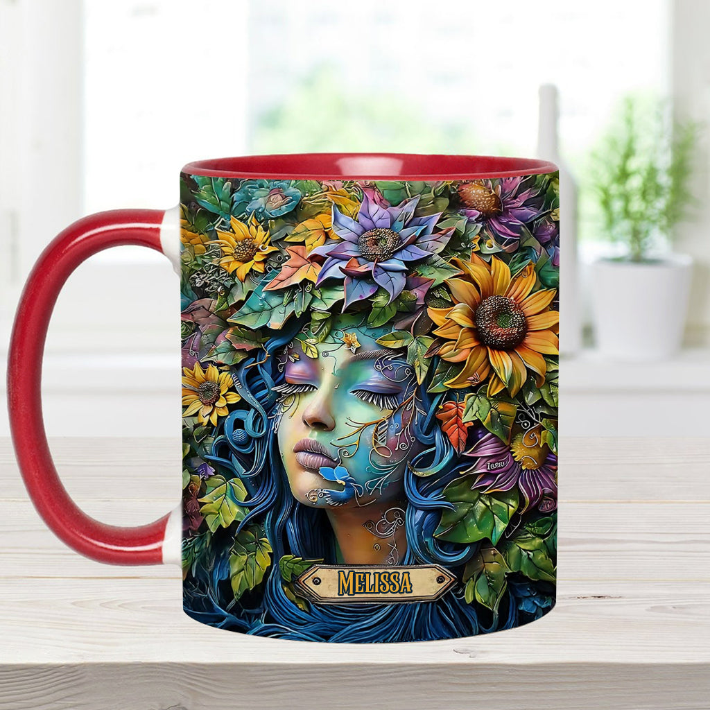 Floral Lady - Personalized Gardening Accent Mug