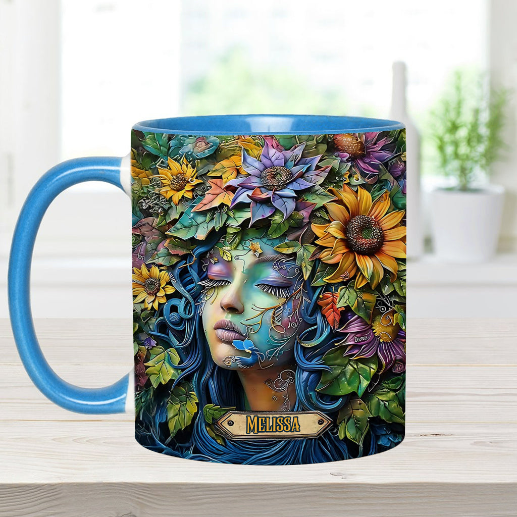 Floral Lady - Personalized Gardening Accent Mug