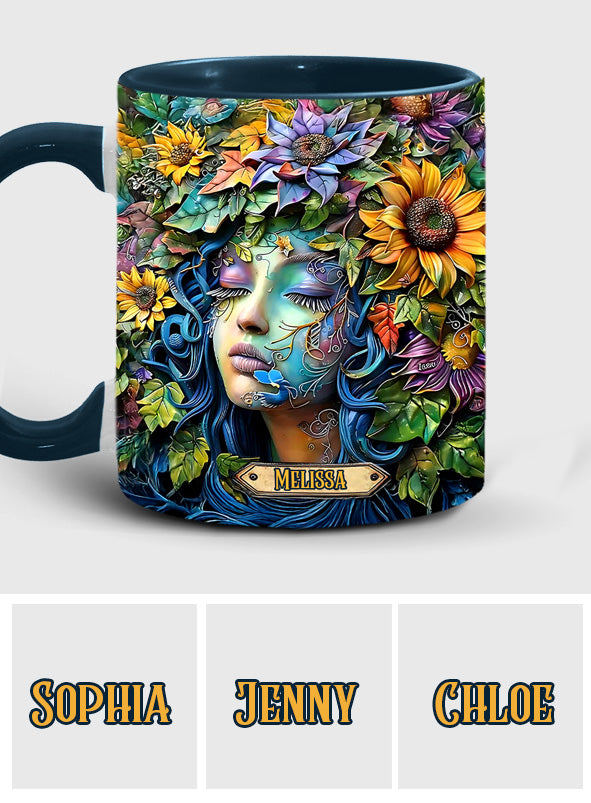 Floral Lady - Personalized Gardening Accent Mug