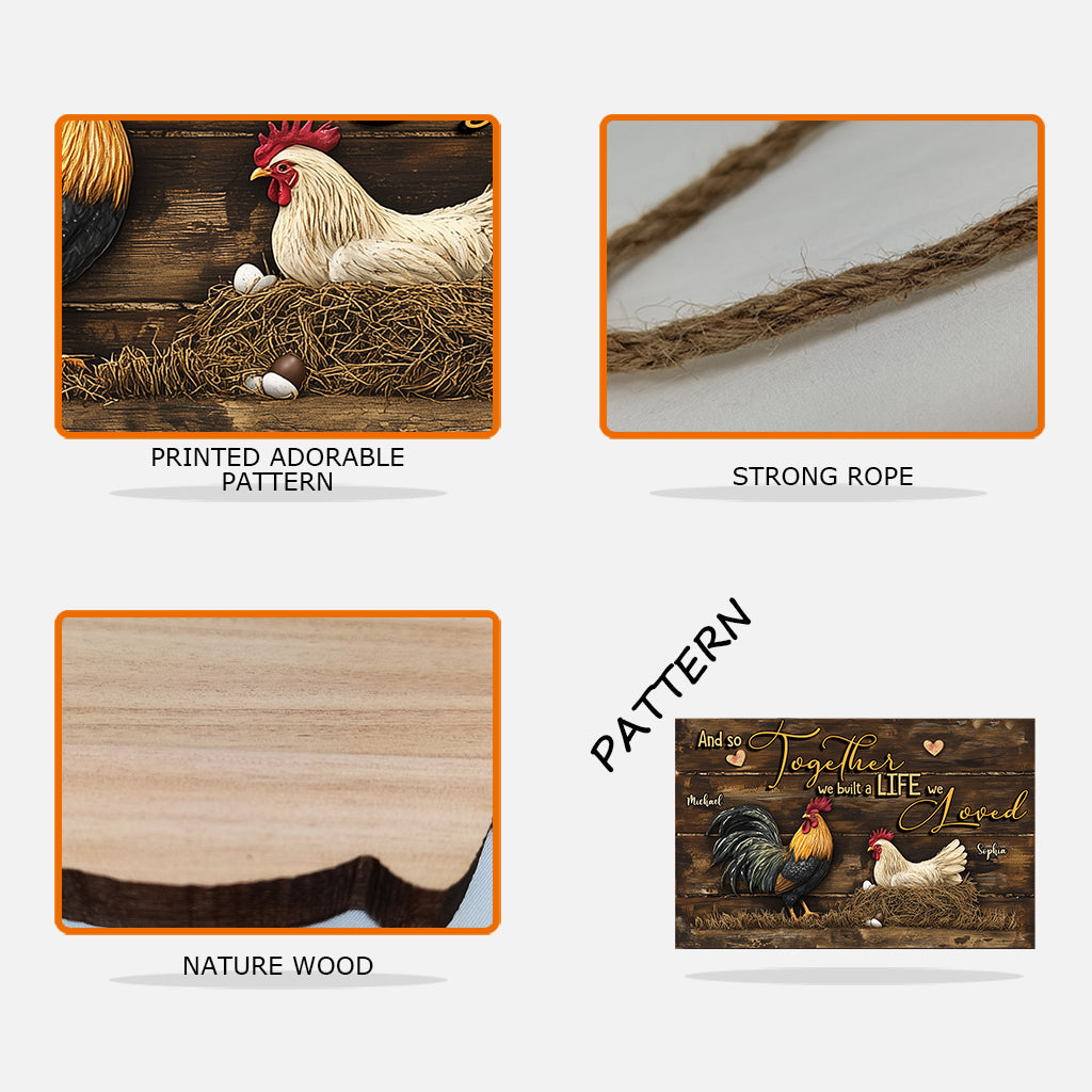 And So Together We Built A Life We Loved - Personalized Farmer Custom Shaped Wood Sign