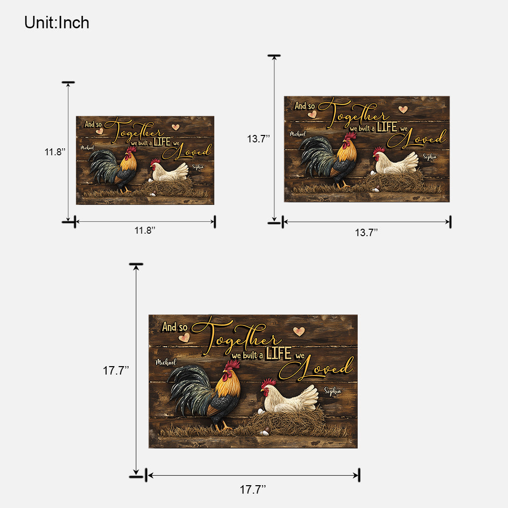 And So Together We Built A Life We Loved - Personalized Farmer Custom Shaped Wood Sign