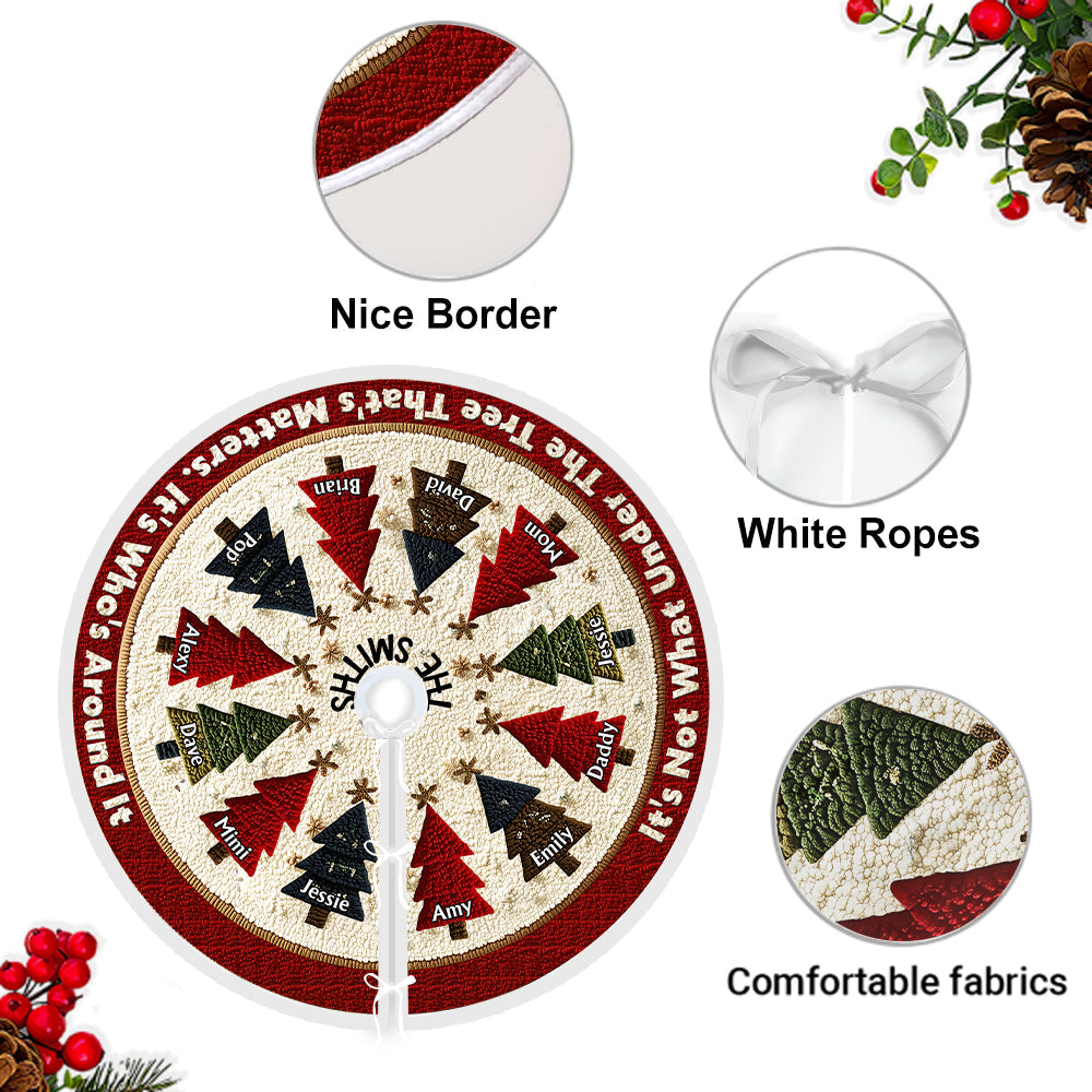Family Christmas Tree - Personalized Family Tree Skirt