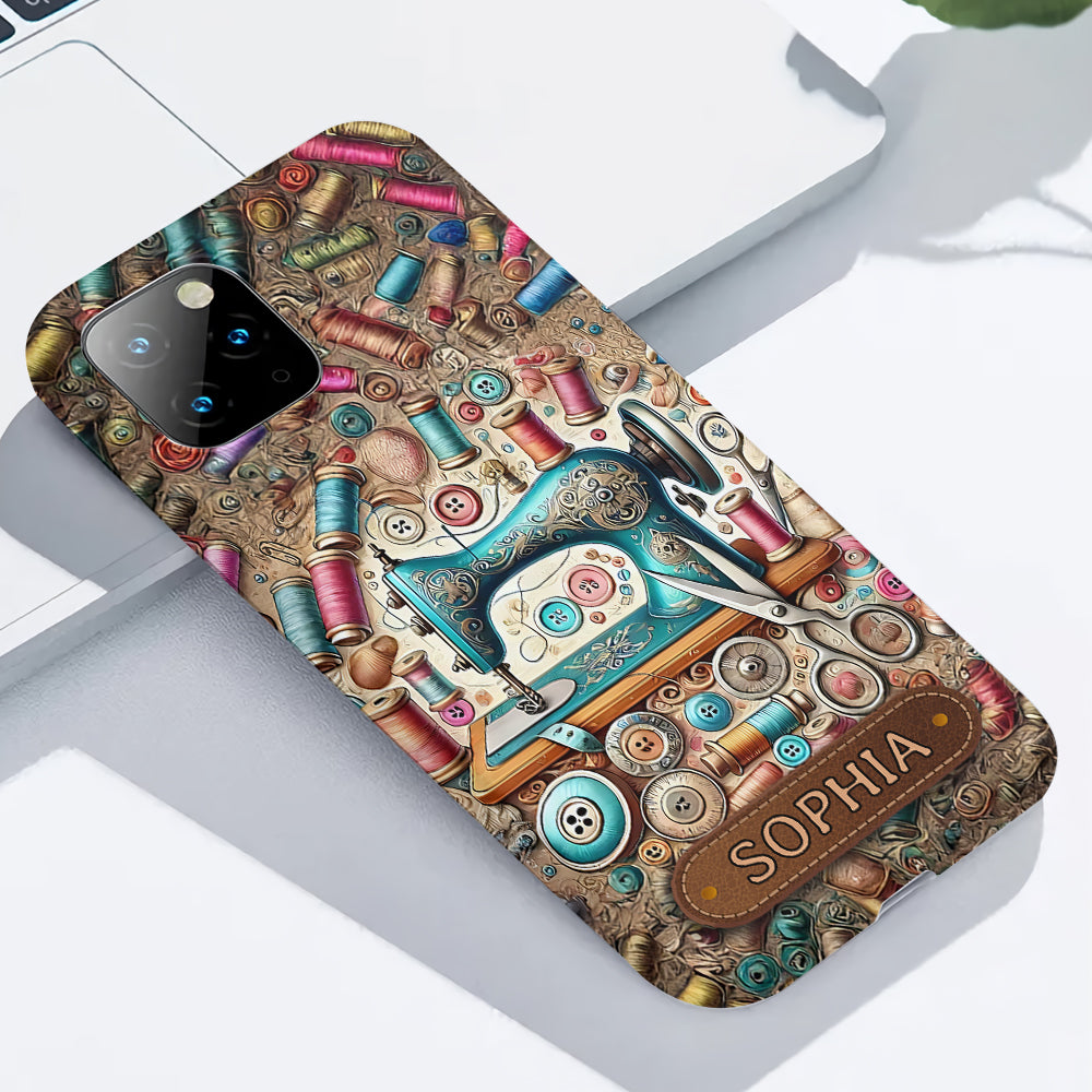 Love Sewing - Personalized Sewing Full Print Phone Case