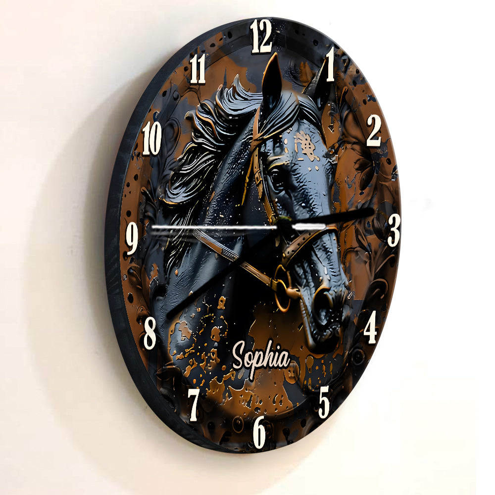 Stunning Horse - Personalized Horse Wall Clock