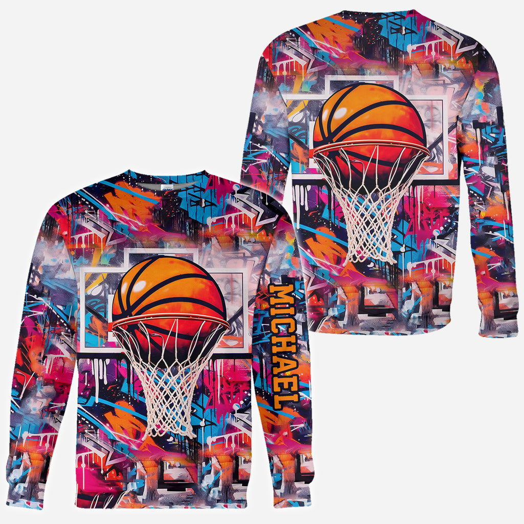 Cool Basketball Design - Personalized Basketball All Over Shirt