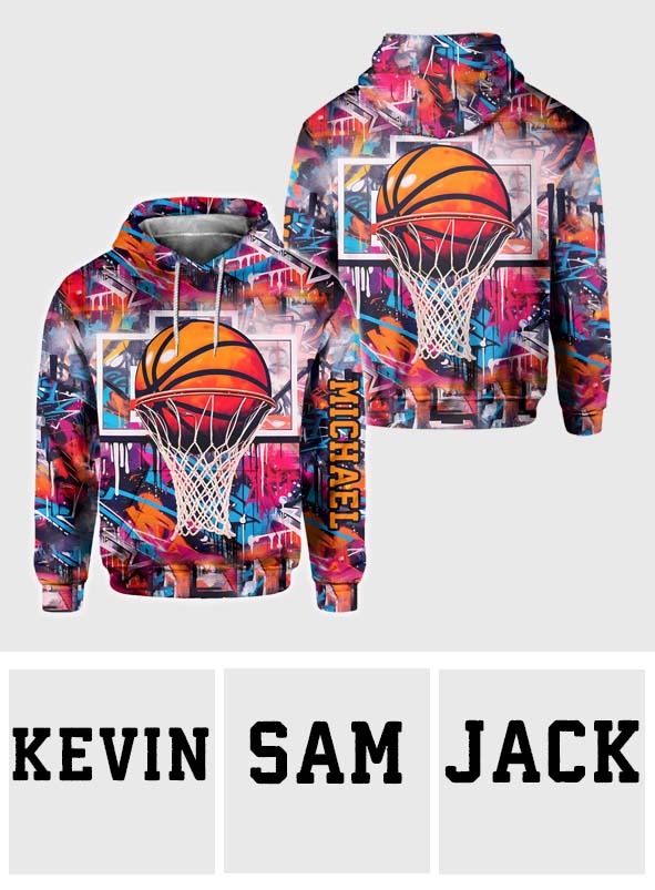 Cool Basketball Design - Personalized Basketball All Over Shirt