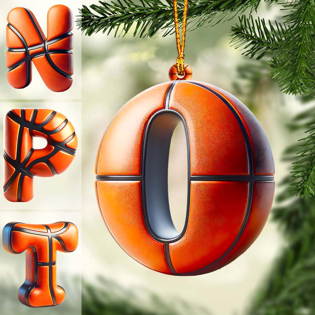 Basketball Letter - Personalized Basketball Ornament