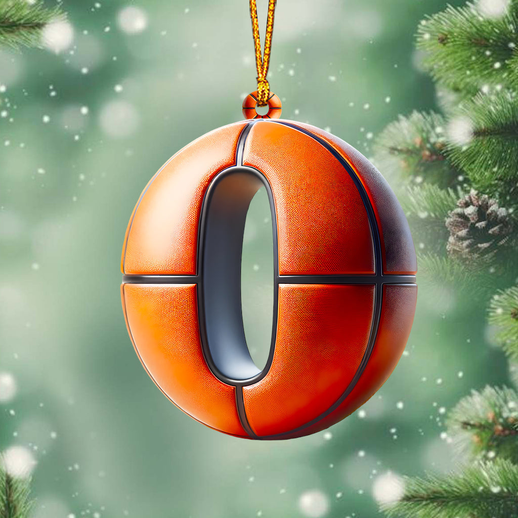 Basketball Letter - Personalized Basketball Ornament