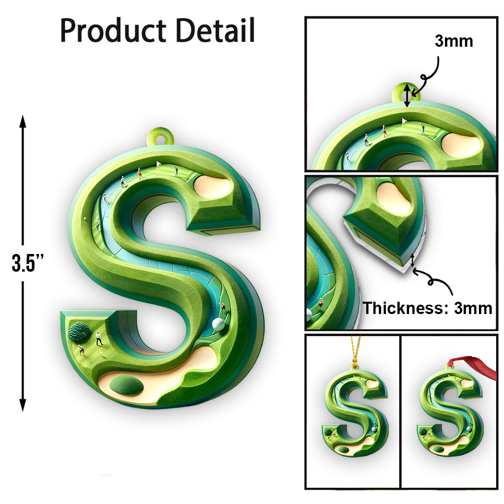Golf Letter - Personalized Golf Ornament