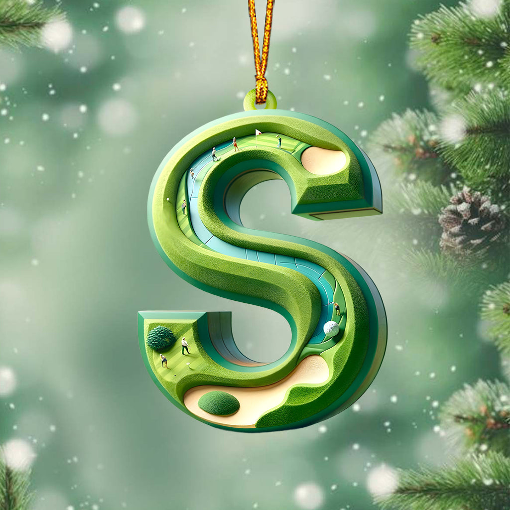 Golf Letter - Personalized Golf Ornament