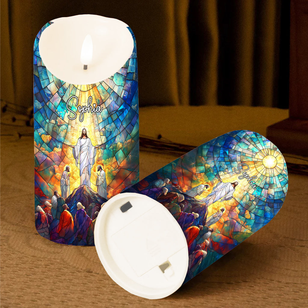 Holy Family - Personalized Christian Flameless Candle