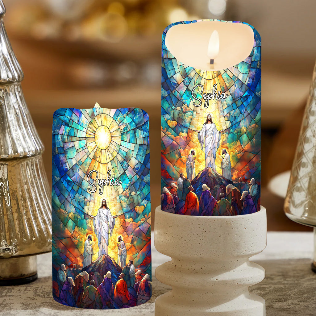 Holy Family - Personalized Christian Flameless Candle