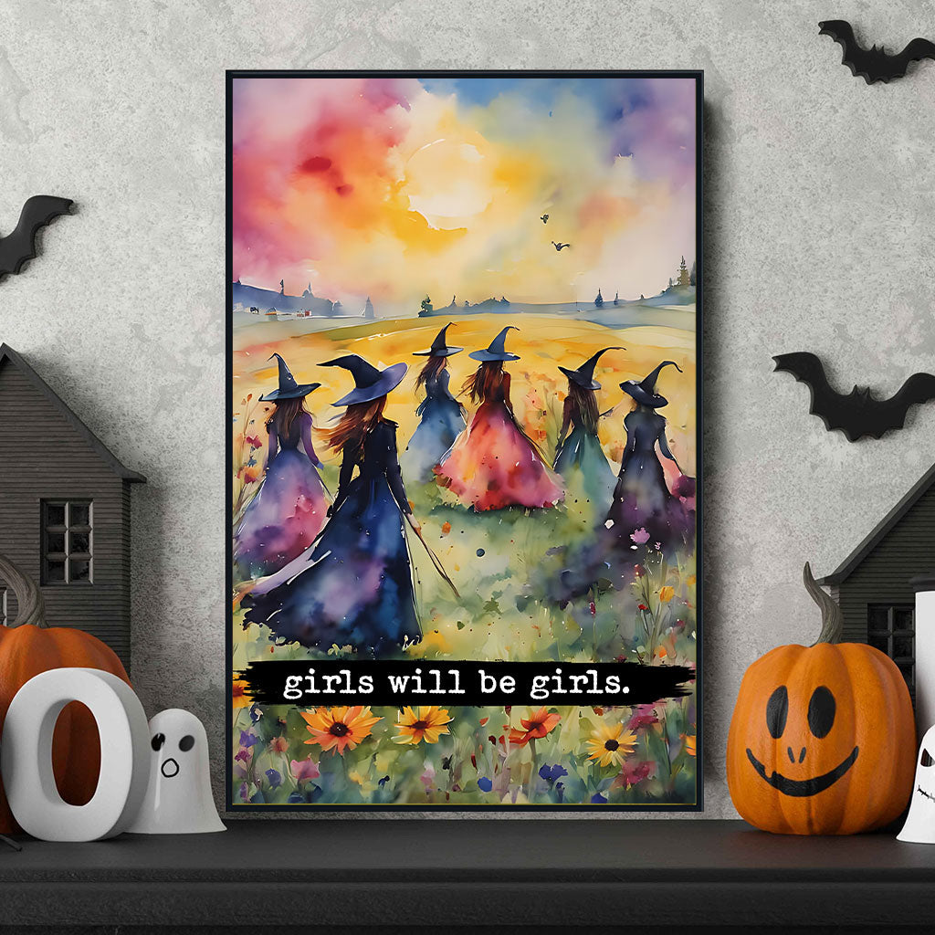 Girls Will Be Girls - Witch Canvas And Poster