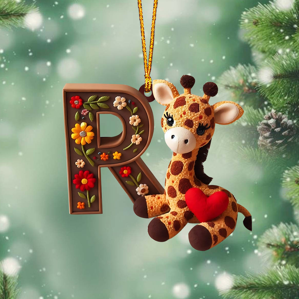 Cute Giraffe - Personalized Kid Ornament