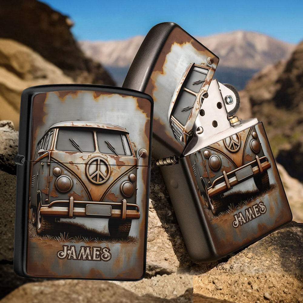 Vintage Caravan - Personalized Hippie Lighter