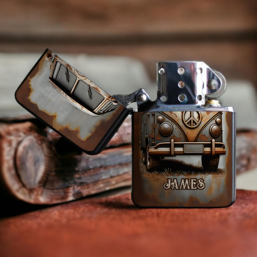 Vintage Caravan - Personalized Hippie Lighter