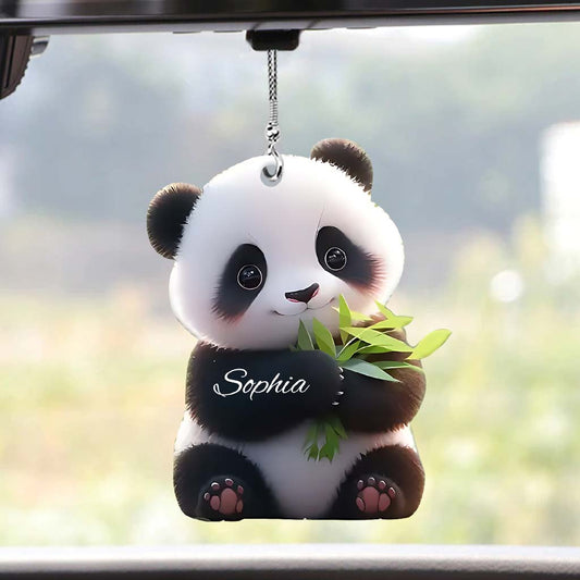 Love Panda - Personalized Panda Lover Car Ornament