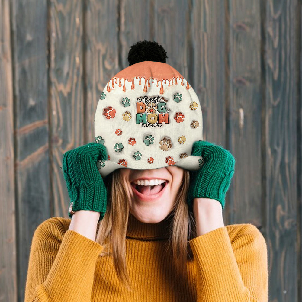 Best Dog Mom Ever - Personalized Dog Beanie Hat