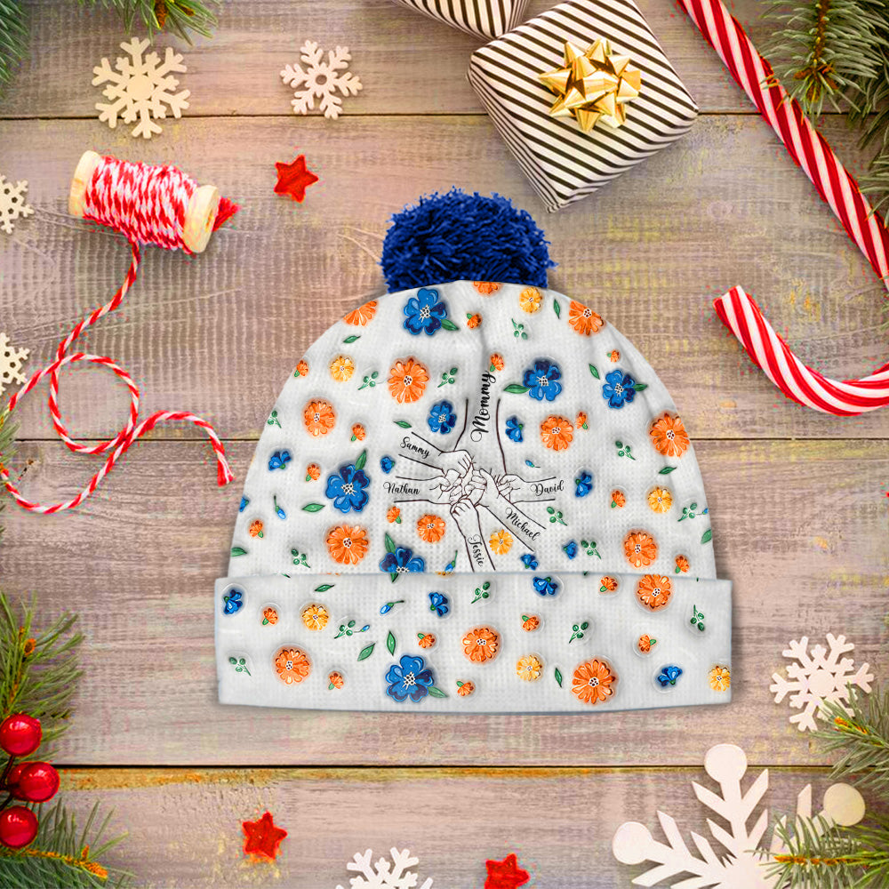 Family Over Everything - Personalized Mother Beanie Hat